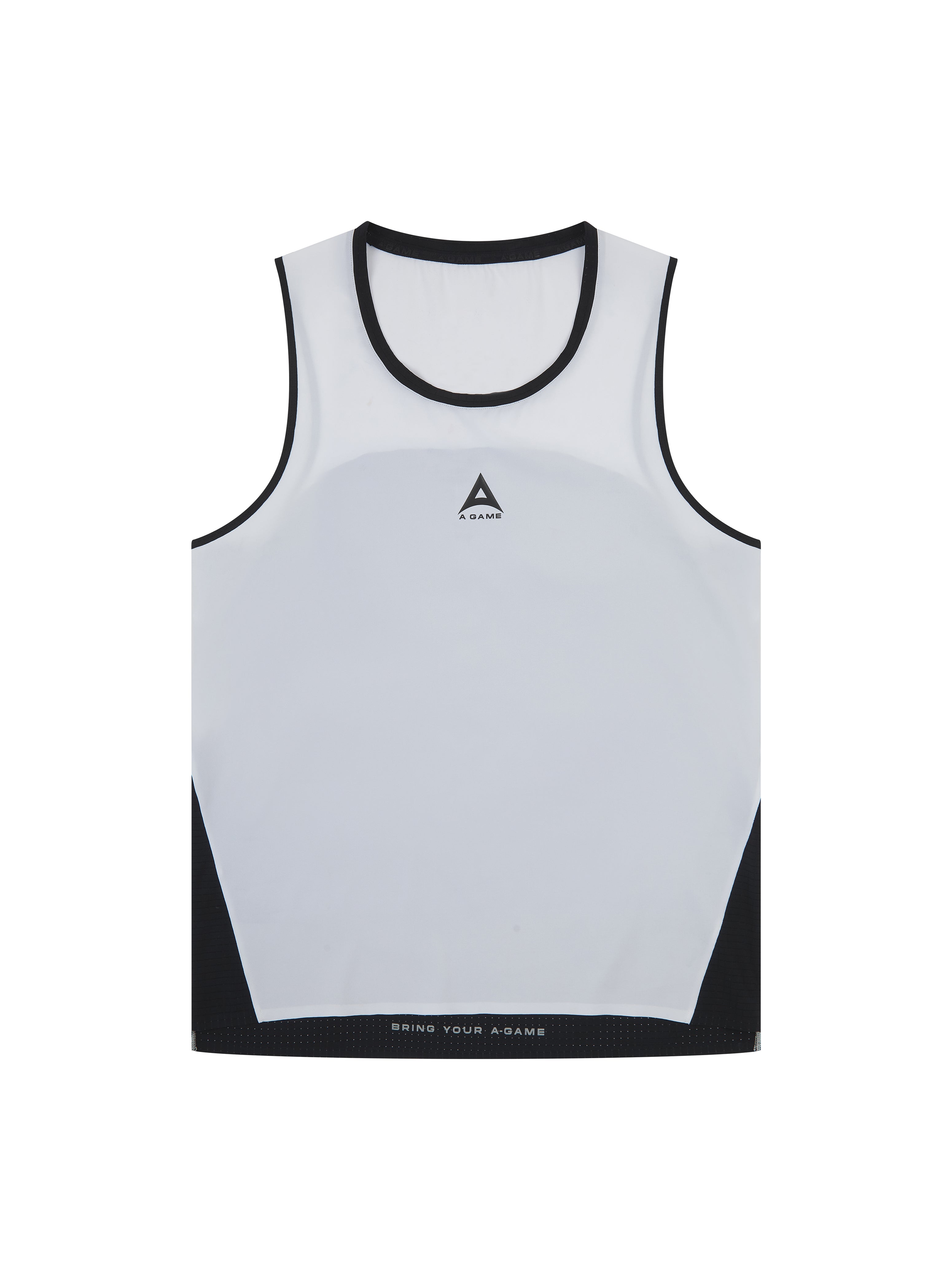 MENS A-GAME MESH TRAINING VEST - WHITE/BLACK