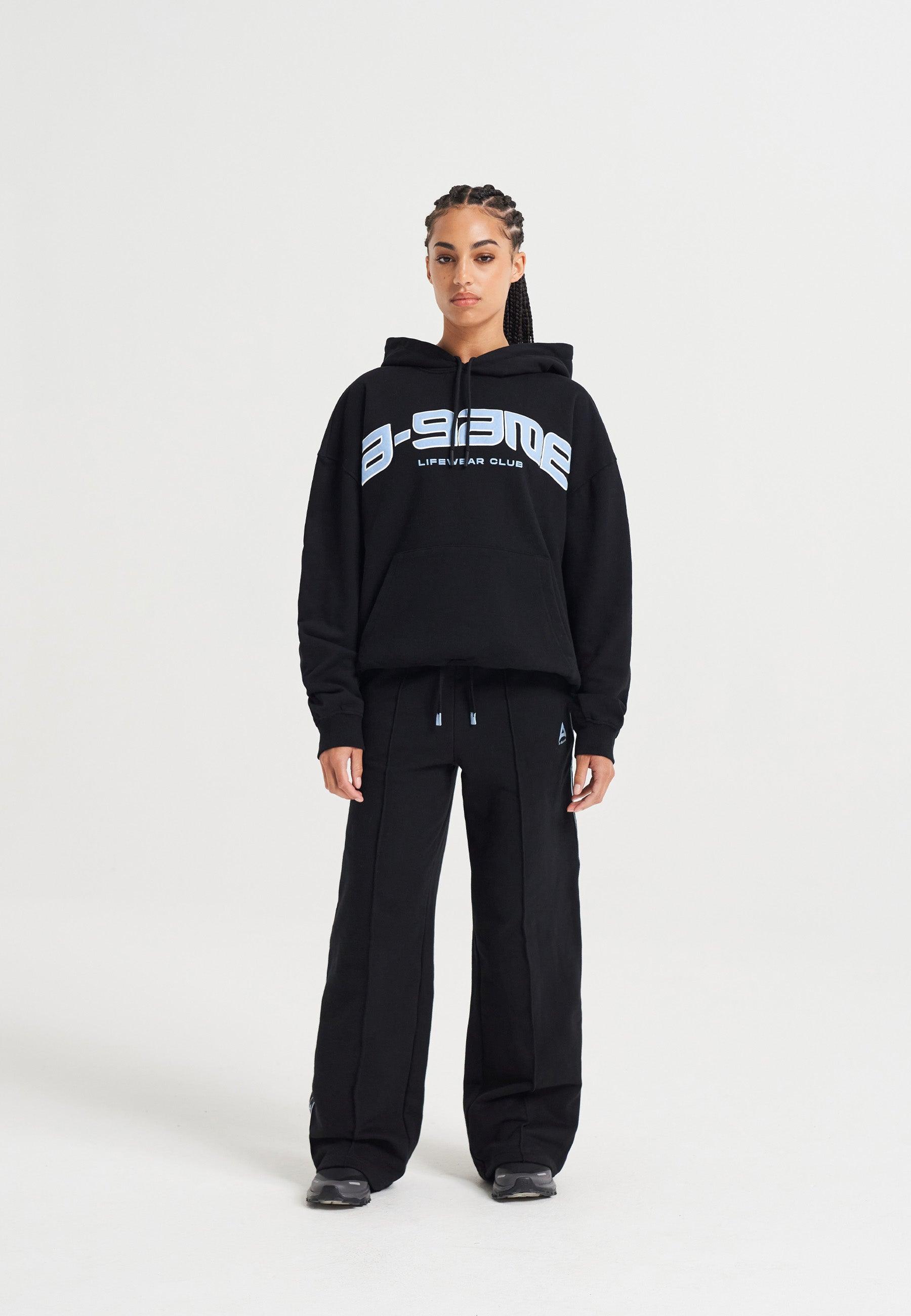 WOMENS A-GAME ROTATE LOGO GRAPHIC HOODIE - BLACK