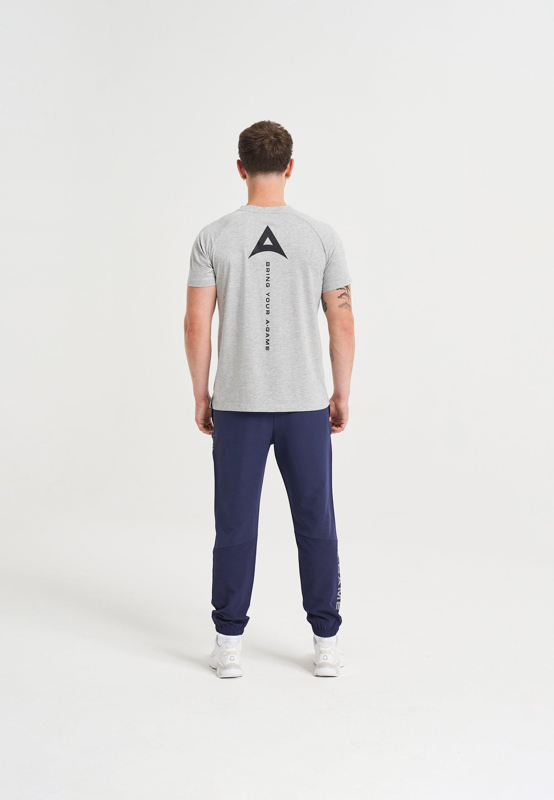 MENS BRING YOUR A-GAME GRAPHIC LOGO T-SHIRT - GREY MARL