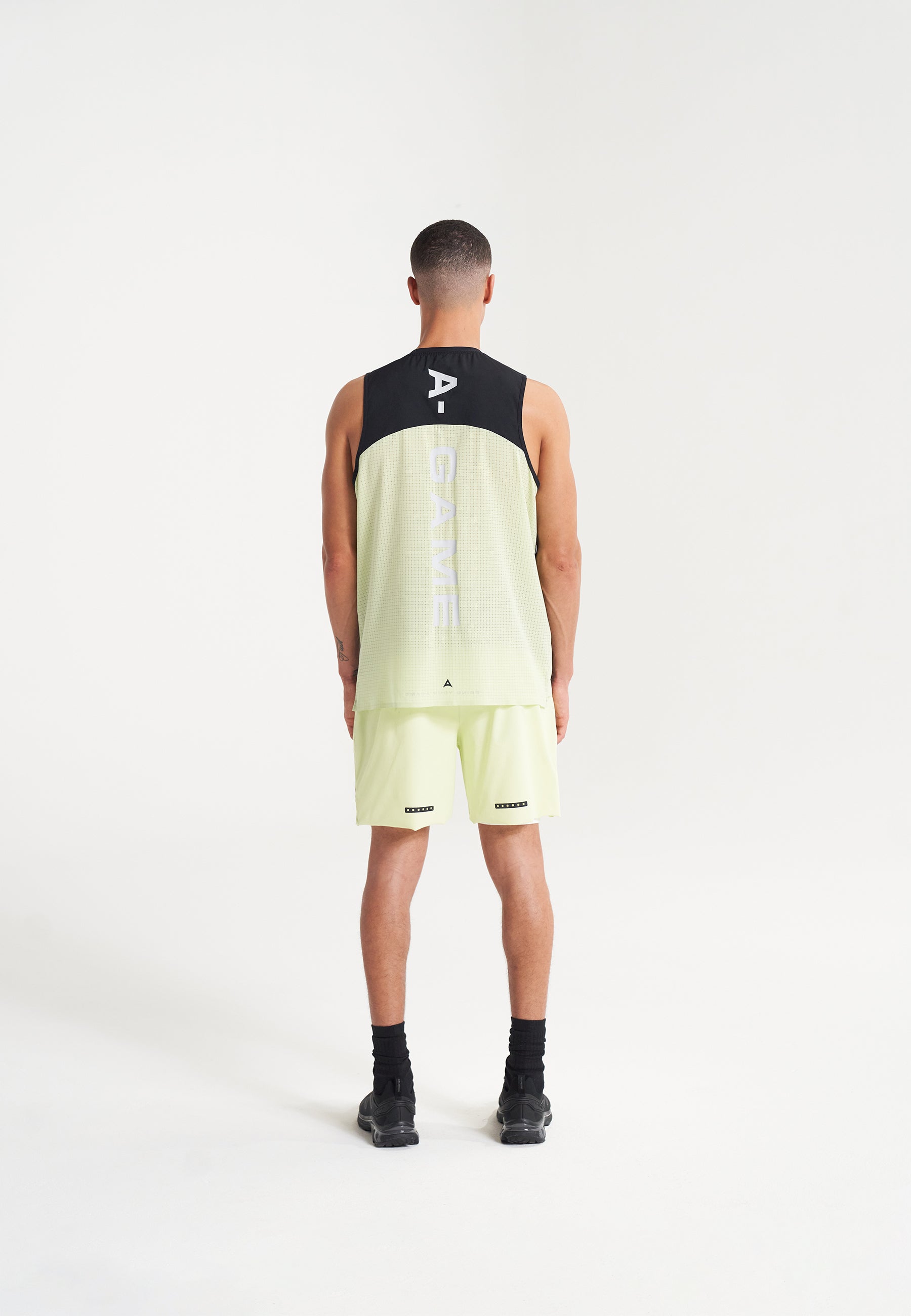 MENS A-GAME MESH TRAINING VEST - LIME/BLACK