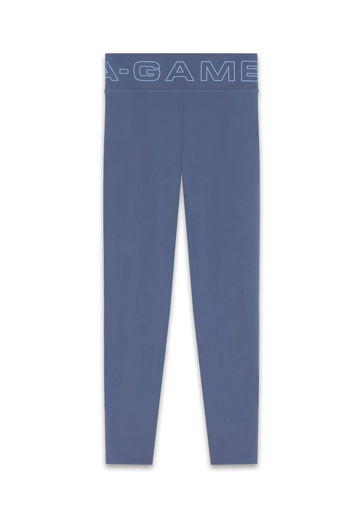 WOMENS A-GAME WRAPPED YOGA LEGGINGS - BLUE